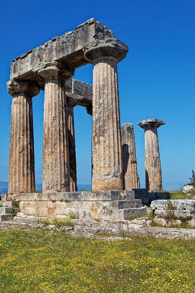 Greece-Corinth Ruins of Temple of Apollo